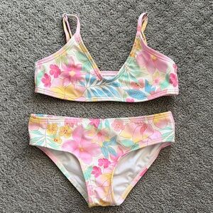 Floral Kids Swim Set - Pink and Yellow